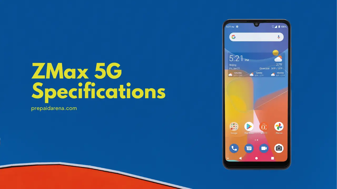 Consumer Cellular ZMax 5G Specification